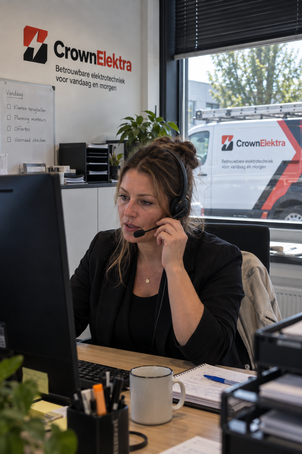 Elektricien van CrownElektra aan het werk — spoedreparatie 24/7